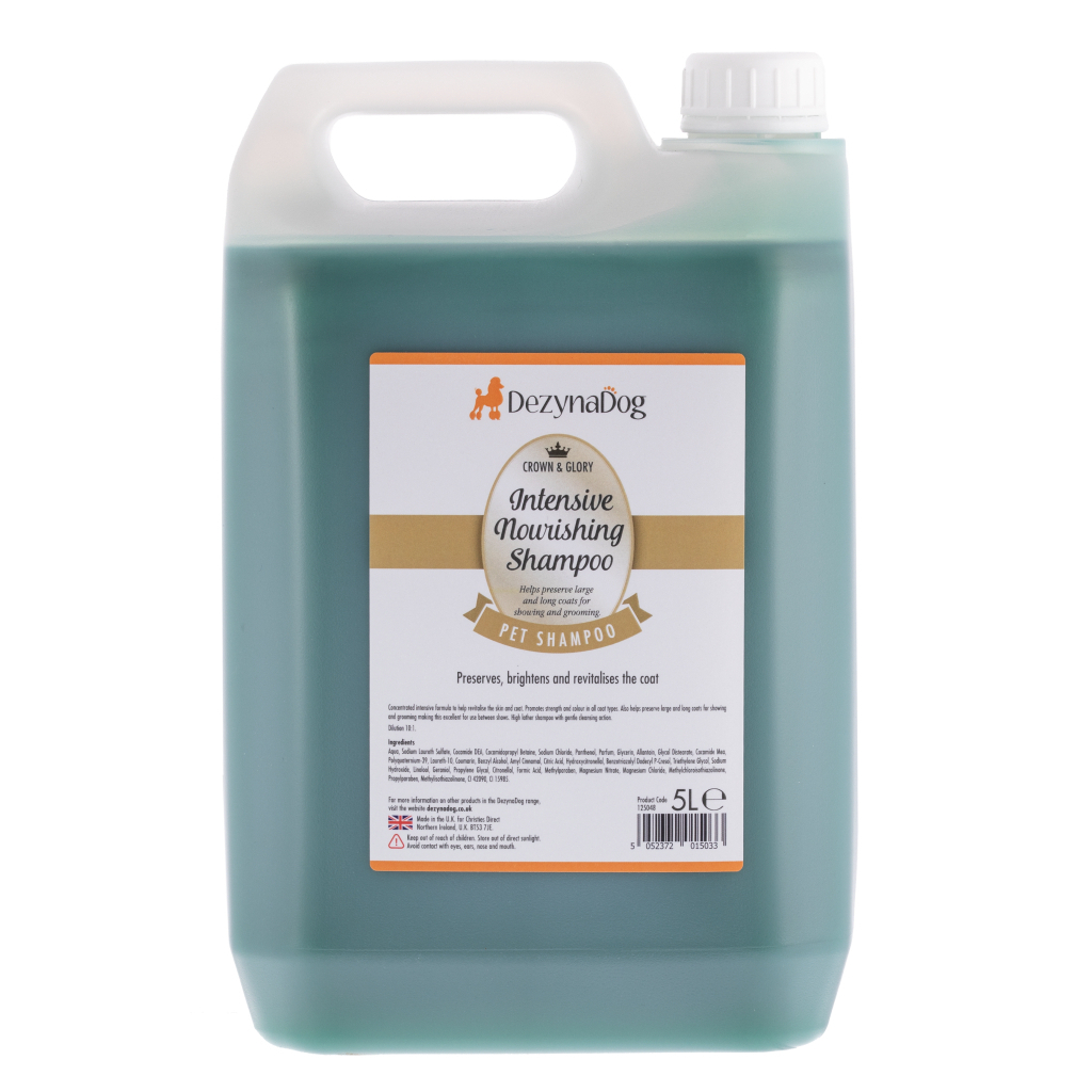 Шампунь для тварин Dezynadog Crown Glory Intensive Nourishing інтенсивний живильний для освітлення і відновлення шерсті 5 л (5052372015033)