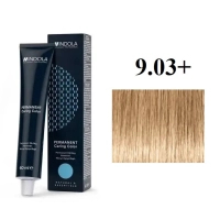 Фарба для волосся Indola Permanent Caring Color 9.03+ - Дуже світлий натуральний блонд золотистий інтенсивний (4045787930061)