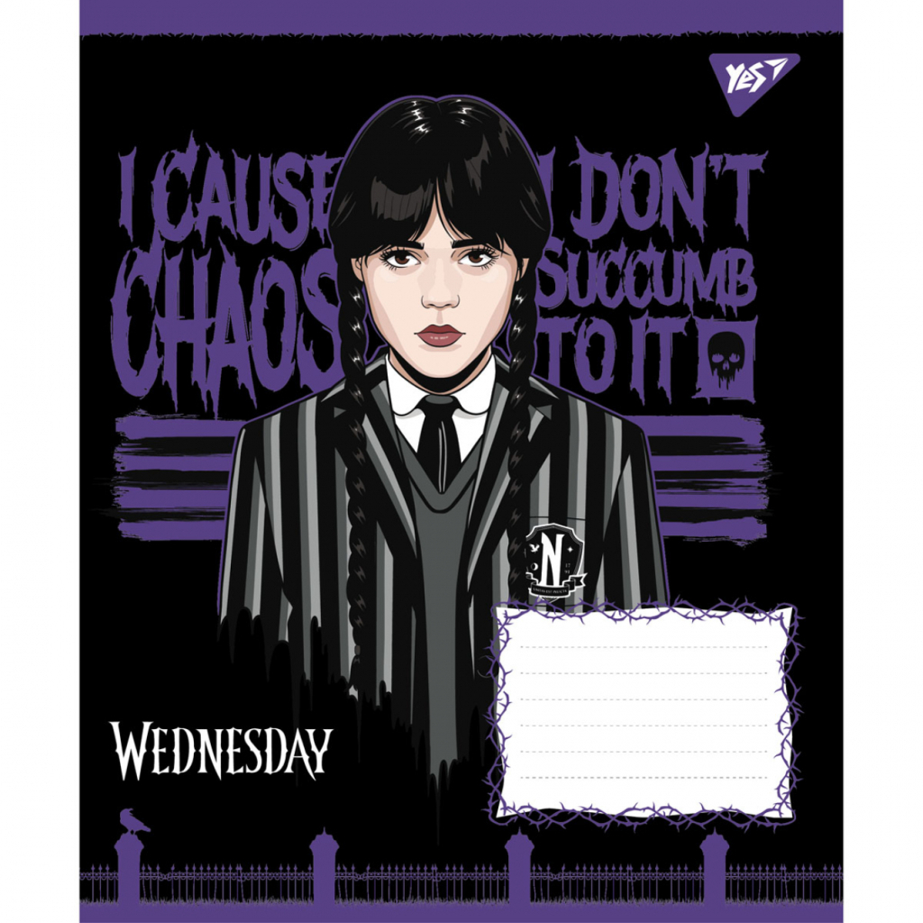 Зошит Yes Wednesday Школа Загадок А5 48 аркушів лінія (768272) Зошит Yes Wednesday Школа Загадок А5 48 аркушів лінія (768272)
