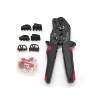 Clamp for terminals CINLINELE Black-red + nozzles 06 -0.5-6mm2, 02C -0.5-2.5mm2, 16WF -6-16mm2 (Cinlin-06-02C-16WF)