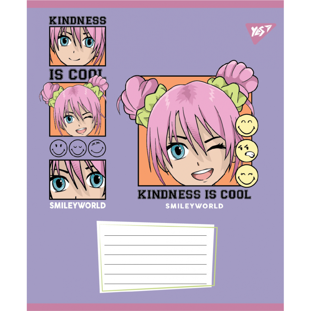 Зошит Yes Smiley World Cool А5 18 аркушів клітинка (767661)