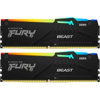 Модуль пам'яті для комп'ютера DDR5 128GB (2x64GB) 5600 MHz Beast RGB Kingston Fury (ex.HyperX) (KF556C40BBAK2-128)