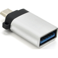 Перехідник USB 3.0 AF to Micro 5P M OTG silver VEGGIEG (TC-113)