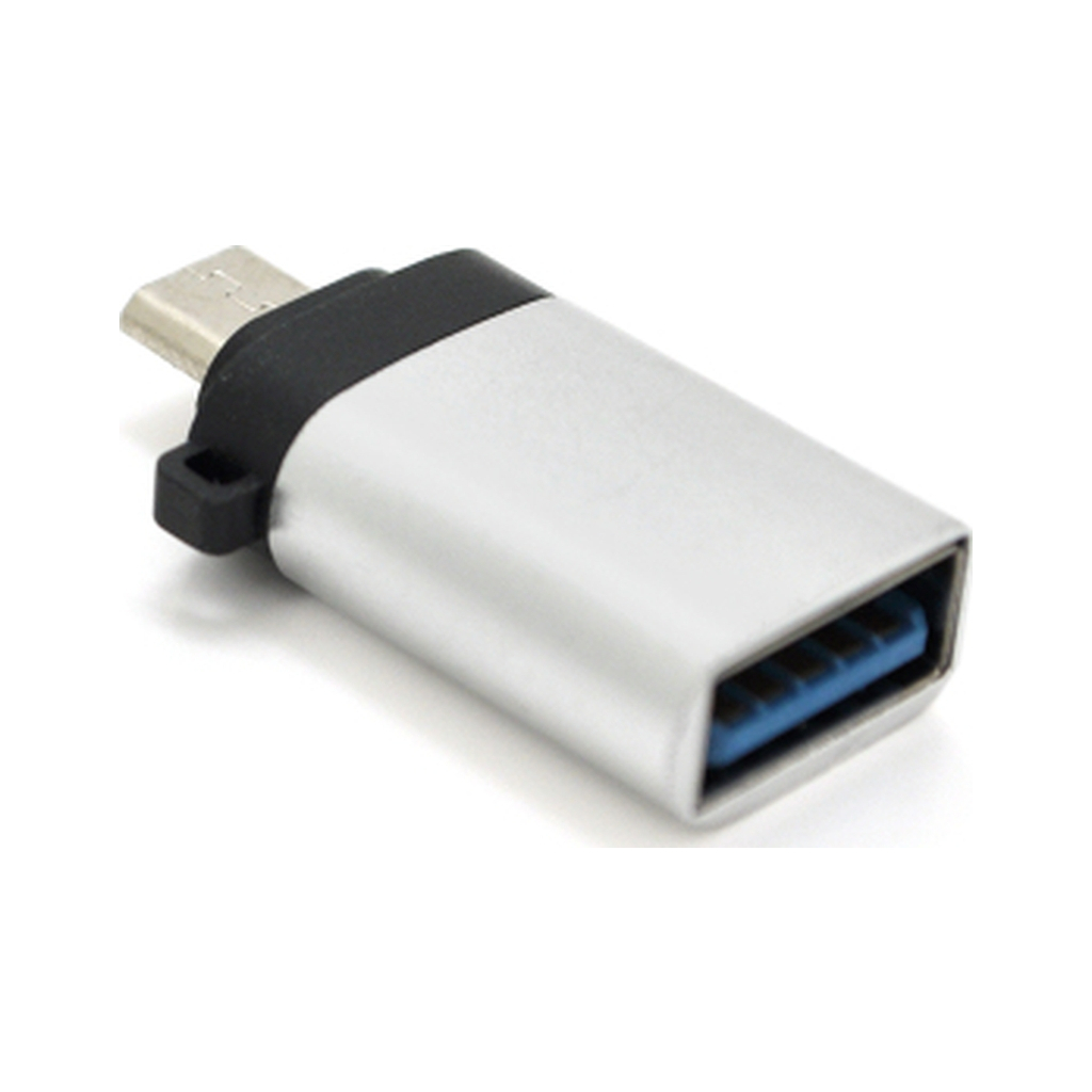 Перехідник USB 3.0 AF to Micro 5P M OTG silver VEGGIEG (TC-113) Перехідник USB 3.0 AF to Micro 5P M OTG silver VEGGIEG (TC-113)