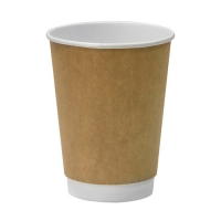Стакани одноразові Romus паперові двостінні 450 мл 20 шт. Крафт+білий (6485)
