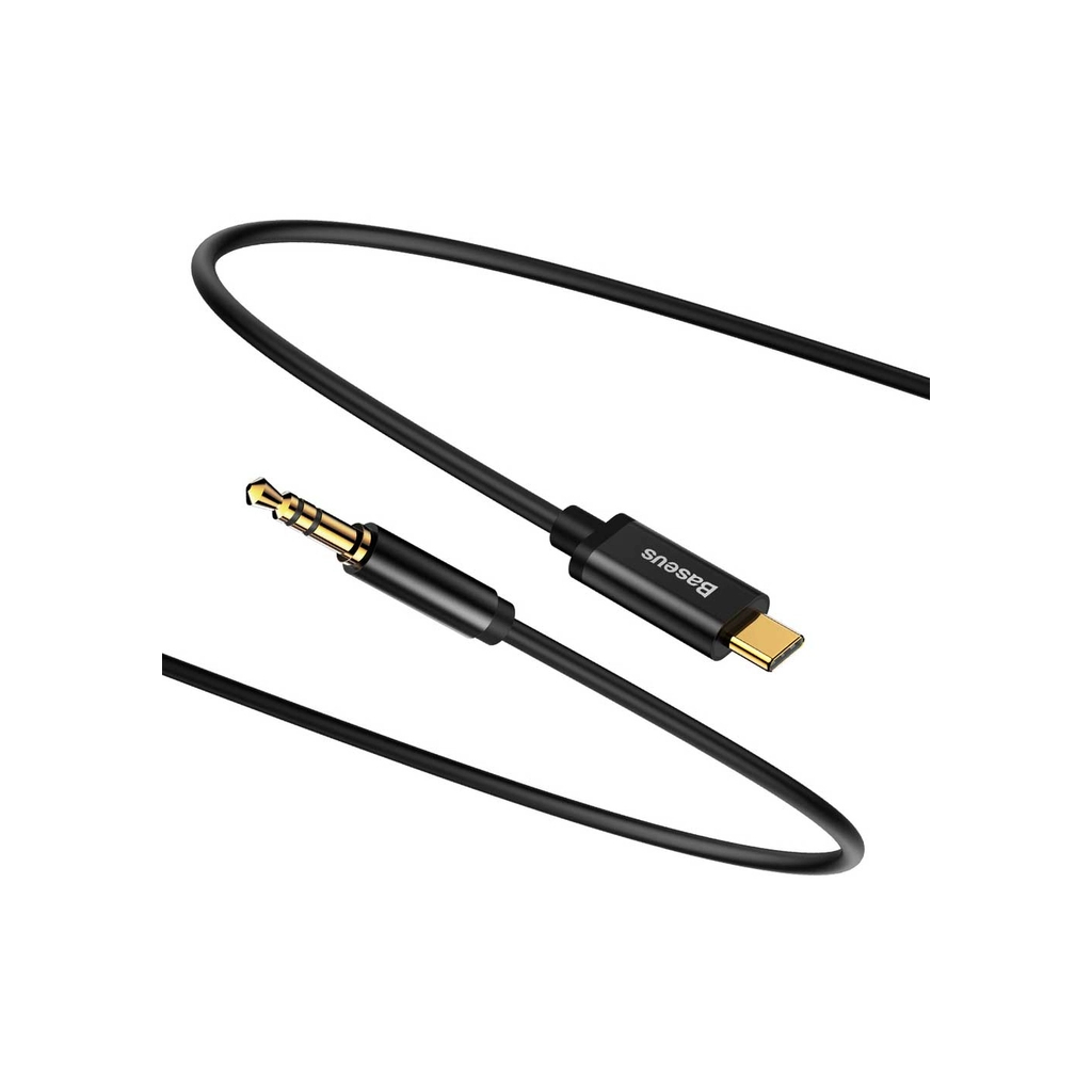 Кабель мультимедійний USB-C to 3.5mm M 1.2m black Baseus (CAM01-01)