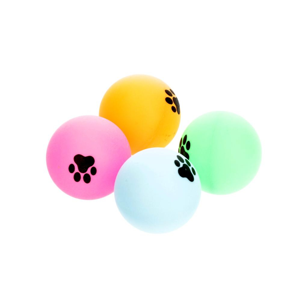 Іграшка для котів Hippie Pet М'ячики ping-pong різнокольорові 4 см 4 шт (HIPCT18090)