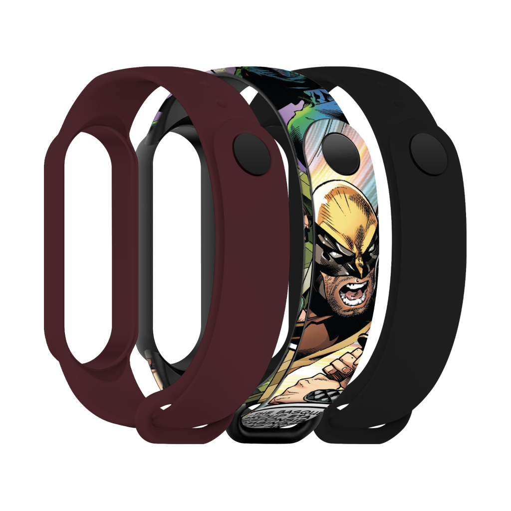 Ремінець до фітнес браслета Armorstandart комплект 3шт Xiaomi Mi Band 7/6/5 Wolverine comix (ARM77056) Ремінець до фітнес браслета Armorstandart комплект 3шт Xiaomi Mi Band 7/6/5 Wolverine comix (ARM77056)