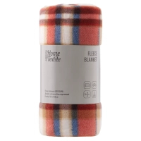 Plaid ARDESTO Fleece 100% polyester, checkered, white-brown 130x160 cm (ART0720PB)