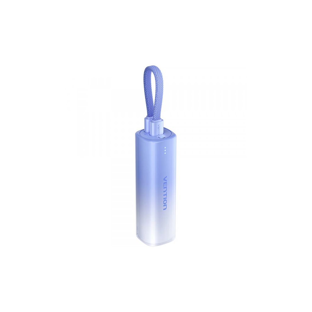 Батарея універсальна Vention 5000mAh 20W PD, USB-C In/Out, Lightning In/Out, with cable, Gradient Blue (FHWL0)