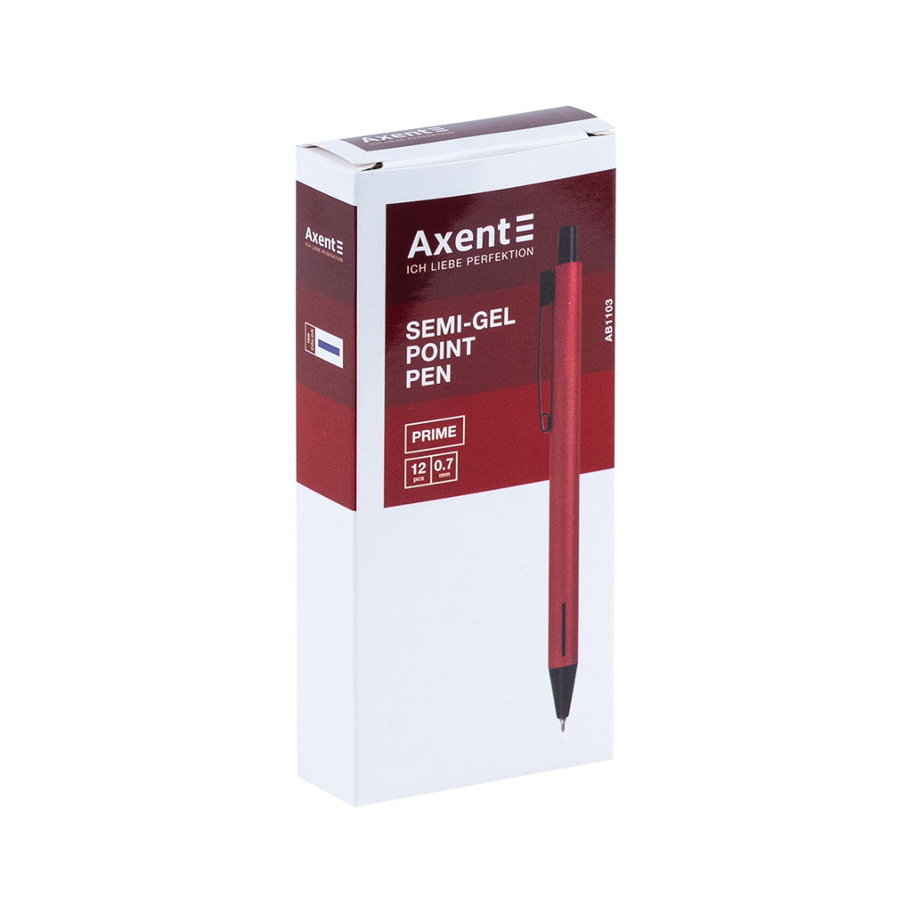 Ручка масляна Axent автоматична Prime, корпус рожевий, синій (AB1103-10-02-A)