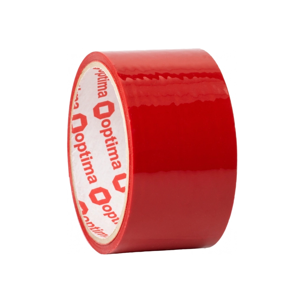 Скотч Optima 48 мм х 30 м, червоний (O45304-03) Скотч Optima 48 мм х 30 м, червоний (O45304-03)
