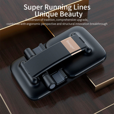 Підставка до планшета та телефона Knight Foldable Desk Mobile Phone Holder Stand (Plastic) Black Essager (EZJZM-QSSJ01)