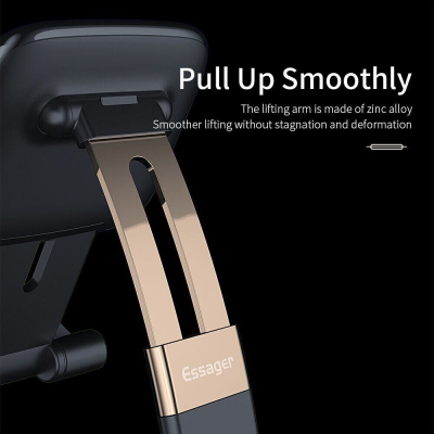 Підставка до планшета та телефона Knight Foldable Desk Mobile Phone Holder Stand (Plastic) Black Essager (EZJZM-QSSJ01)