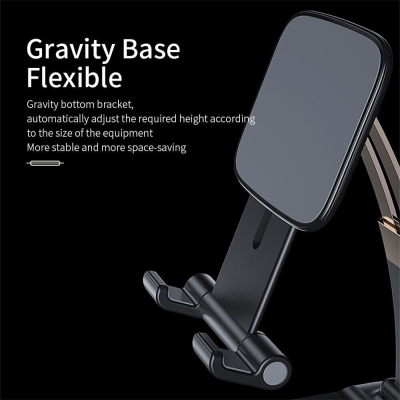 Підставка до планшета та телефона Knight Foldable Desk Mobile Phone Holder Stand (Plastic) Black Essager (EZJZM-QSSJ01)