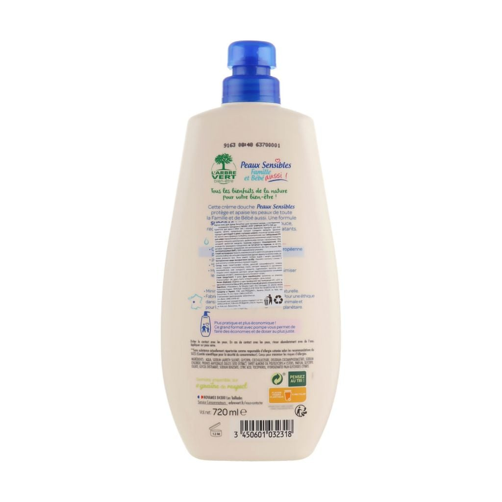 Гель для душу L'Arbre Vert Family & Baby Sensitive Shower Gel 720 мл (3450601100543)