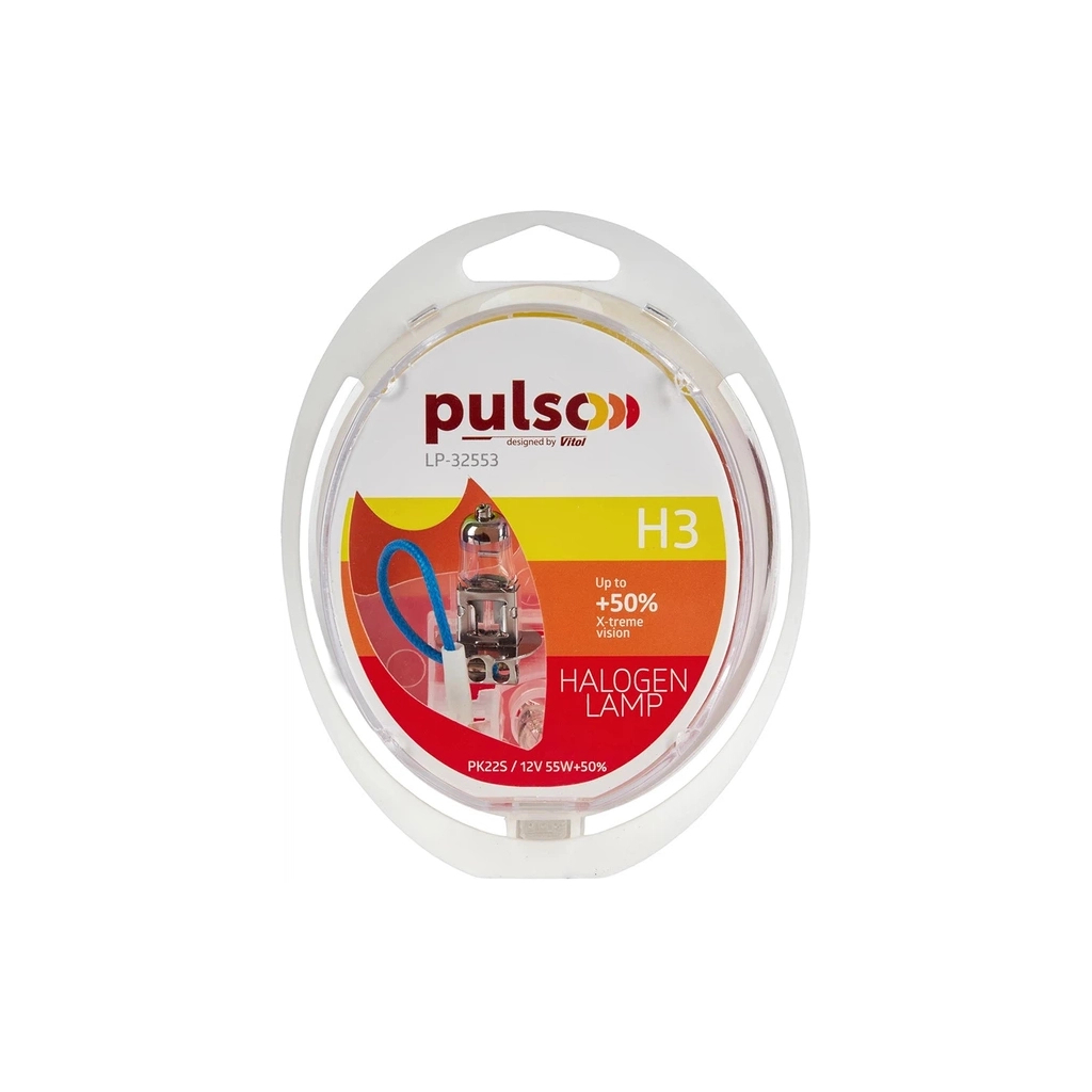Автолампа PULSO H3/PK22S 12v55w+50 X-treme Vision/plastic box (LP-32553) Автолампа PULSO H3/PK22S 12v55w+50 X-treme Vision/plastic box (LP-32553)