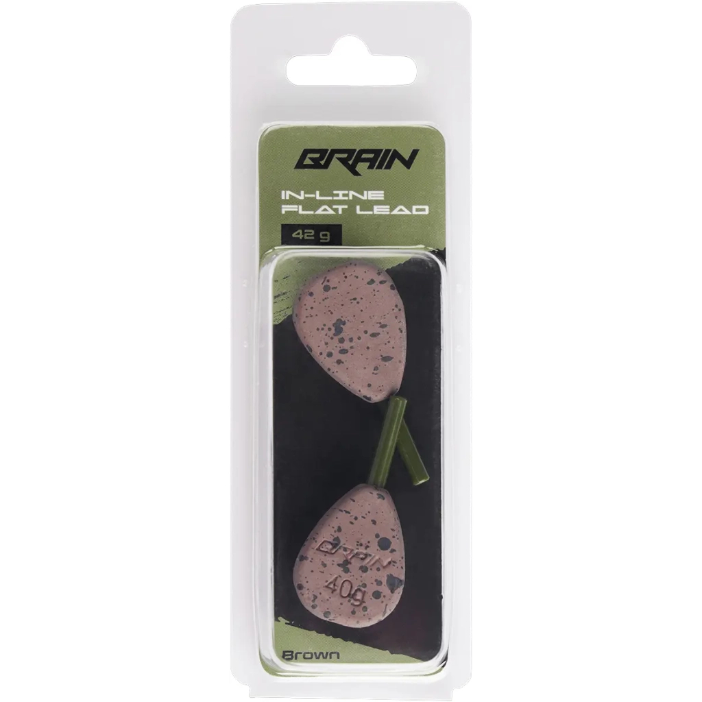Грузило Brain In-Line Flat Lead 42g 2шт/уп Brown (1858.32.13) Грузило Brain In-Line Flat Lead 42g 2шт/уп Brown (1858.32.13)