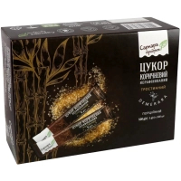 Sugar Sarkara product brown cane in sticks 5 g x 100 pcs (box) (60003)