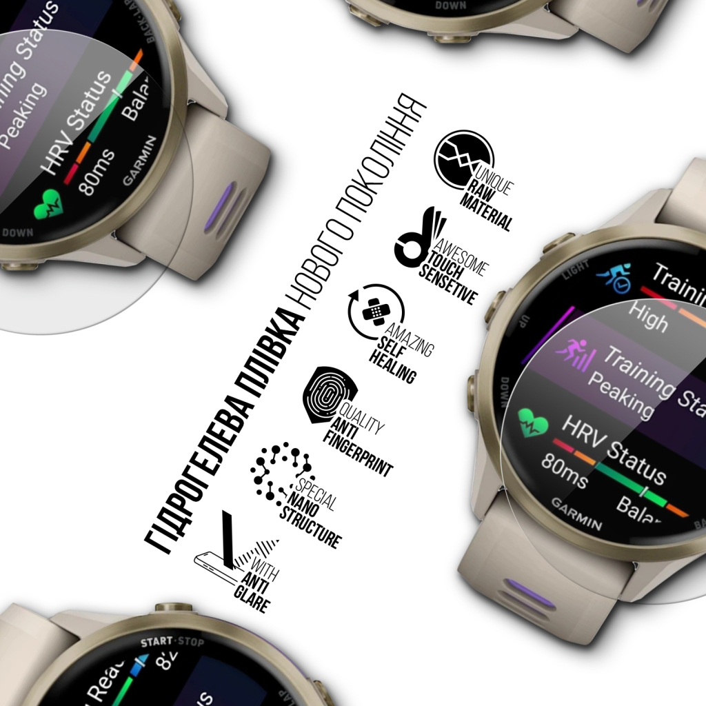 Плівка захисна Armorstandart Matte hydrogel Garmin Forerunner 970 6 pcs (ARM92018) Плівка захисна Armorstandart Matte hydrogel Garmin Forerunner 970 6 pcs (ARM92018)