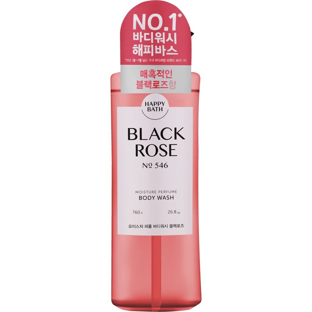 Гель для душу Happy Bath Black Rose Moisture Perfume Body Wash 760 мл (8809803537568)