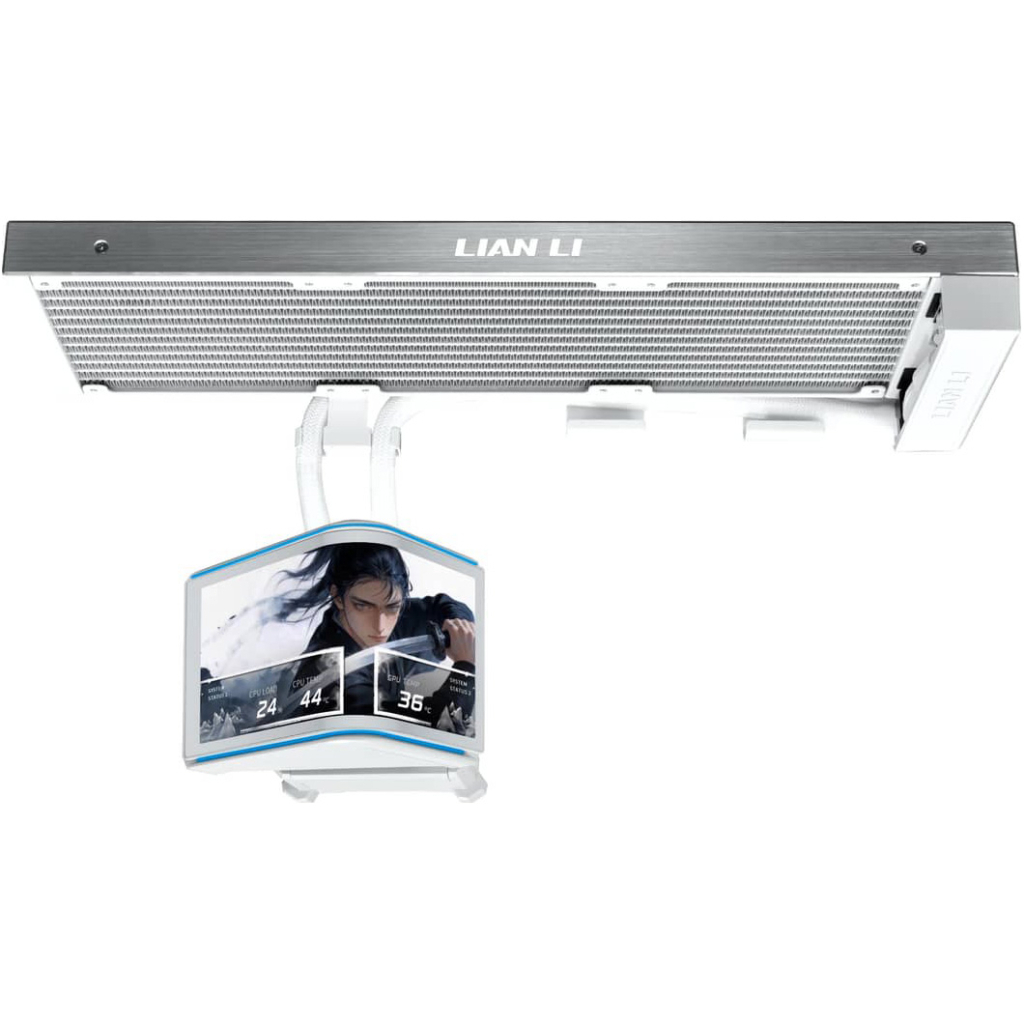 Система рідинного охолодження Lian Li Hydroshift II OLED Curved 360 Fanless, White (G89.GHS2OLDC36NW.00) Система рідинного охолодження Lian Li Hydroshift II OLED Curved 360 Fanless, White (G89.GHS2OLDC36NW.00)