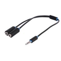 Кабель мультимедійний Jack 3.5mm to 2xJack 3.5 M 0.3m Prolink (PB155-0030)