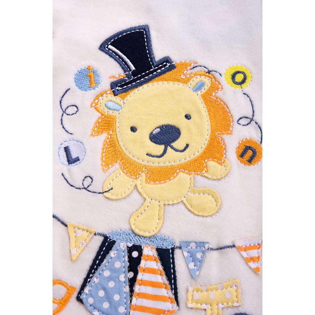 Чоловічок дитячий Luvena Fortuna велюровий з левом бежевий (EAD2526.0-3)