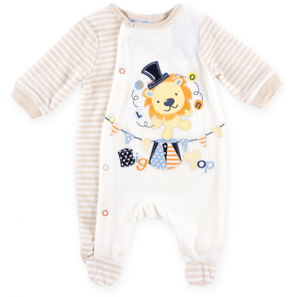 Чоловічок дитячий Luvena Fortuna велюровий з левом бежевий (EAD2526.0-3)