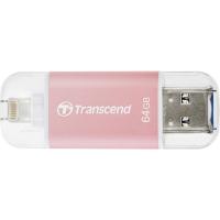 USB флеш накопичувач Transcend 64GB JetDrive Go 300 Rose Gold USB 3.1/Lightning (TS64GJDG300R)