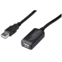 Дата кабель USB 2.0 AM/AF 25.0m active Digitus (DA-73103)