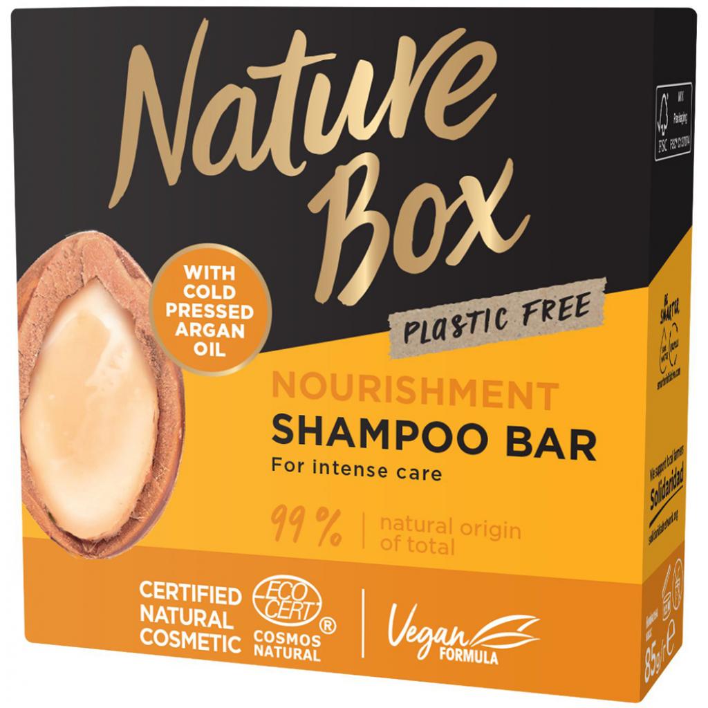 Твердий шампунь Nature Box Для живлення волосся з Аргановою олією 85 г (90443718)