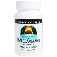 Вітамін Source Naturals Вітамін B12, 1 мг, Гідроксокобаламін, смак вишні, Hydroxocob (SNS-02655)