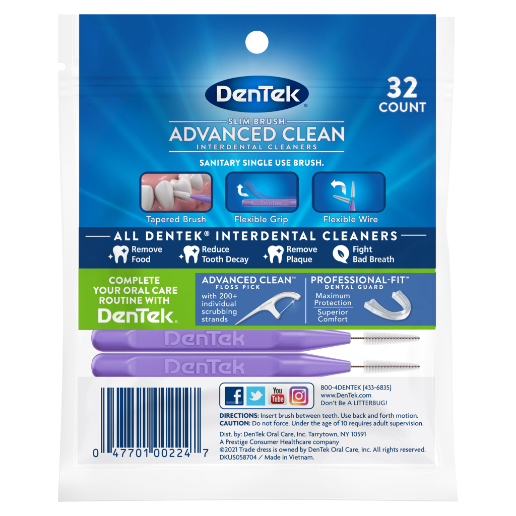 Щітки для міжзубних проміжків DenTek тонкі 32 шт. (047701002247)
