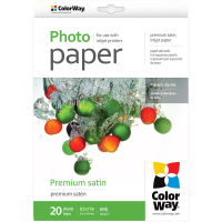 Фотопапір ColorWay LT Premium Satin Photo Paper, 20sh, OEM (PS260020LT_OEM)