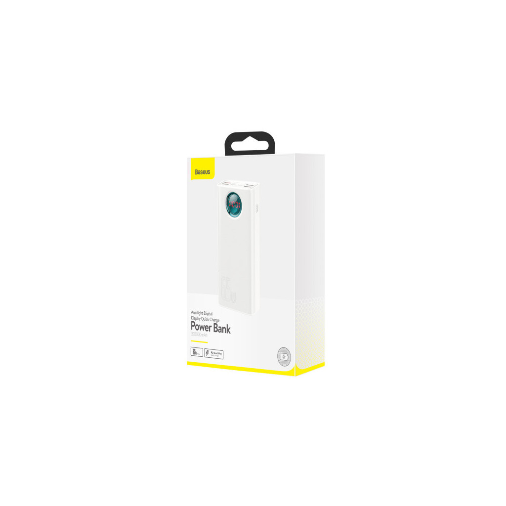 Батарея універсальна Baseus Amblight 30000mAh 65W, 6A, QC3.0, PD3.0, cable Type-C/100W (PPLG-A02)