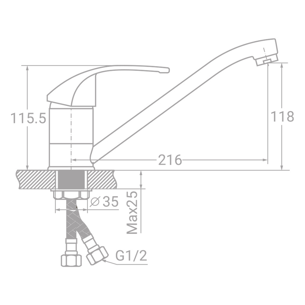 Змішувач TAU SD-1B243C