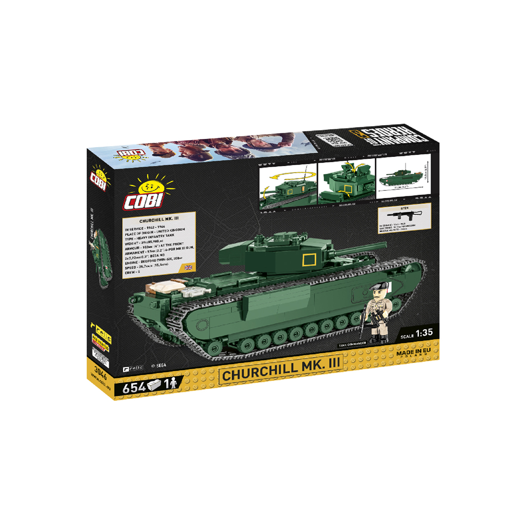 Конструктор Cobi Company of Heroes 3 Танк Mk III Черчілль, 654 деталей (COBI-3046) Конструктор Cobi Company of Heroes 3 Танк Mk III Черчілль, 654 деталей (COBI-3046)