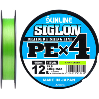 Cord Sunline Siglon PE n4 150m 0.8/0.153mm 12lb/6.0kg Light Green (1658.09.05)