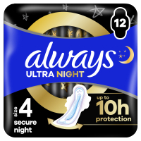 Sanitary pads Always Ultra Secure Night (Size 4) 12 pcs. (4015400612469)