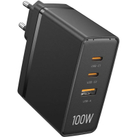 Зарядний пристрій Vention 3xUSB 100W GaN (2хUSB-C+USB-A) black (FEGB0-EU)