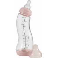 Пляшечка для годування Difrax S-bottle Natural антиколікова, силікон, 250 мл (736FE Pink)