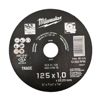 Круг відрізний Milwaukee по металу SCS 41/125x1, 125мм (4932479578)
