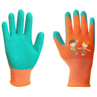 Protective gloves Neo Tools children's latex, polyester, breathable upper part, p.3, orange (97-644-3)