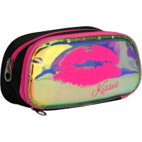Cool For School pencil case 2 compartments neon with pompon Pink (CF6618-pink)