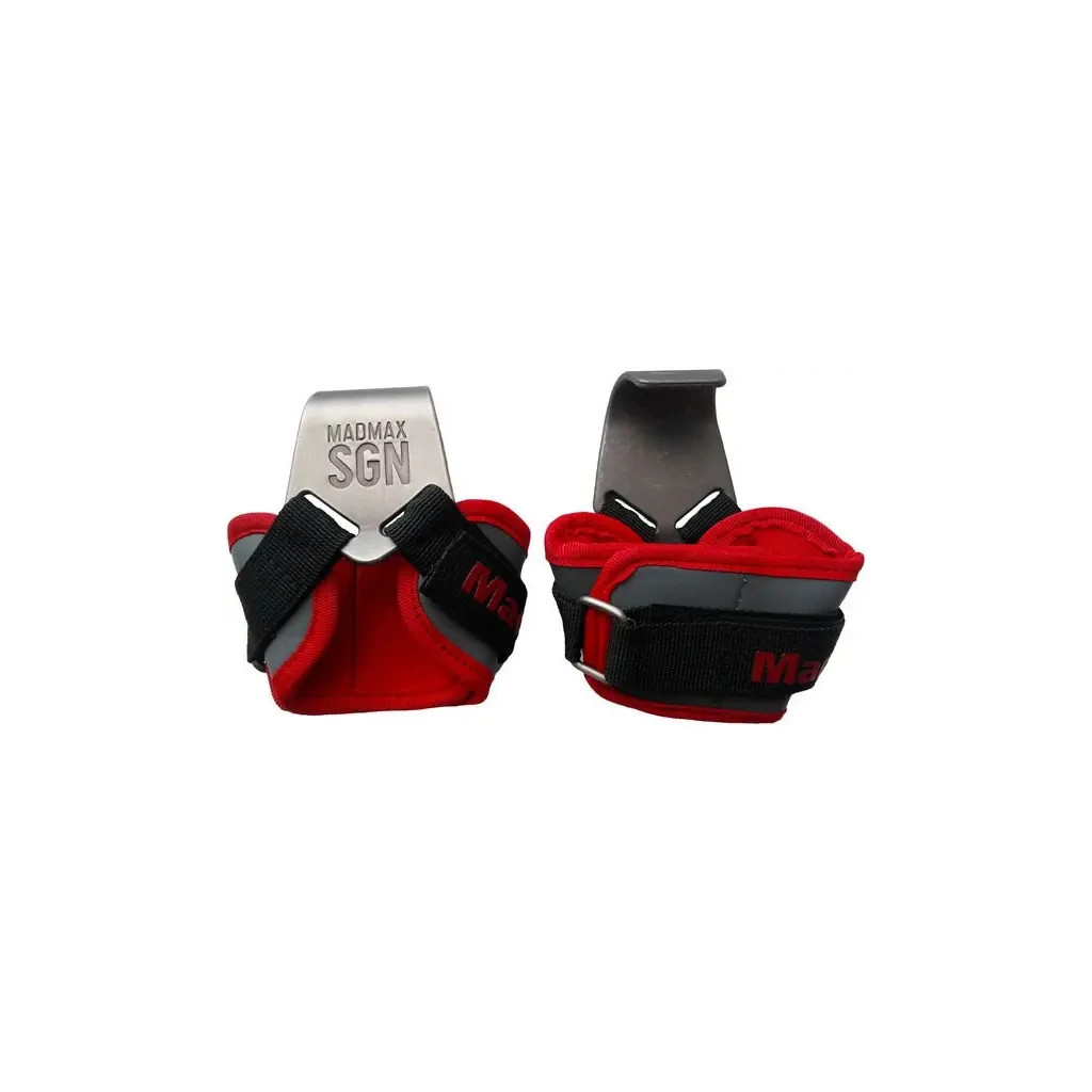Гаки для тяги на зап'ястя MadMax MFA-330 Lat Hooks Antic silver/Grey/Red (MFA-330-U)