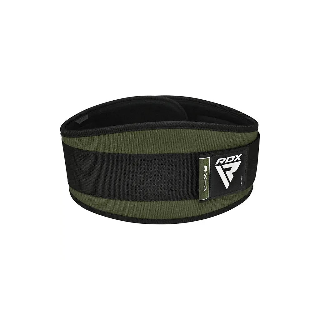Атлетичний пояс RDX RX3 EVA Curve неопреновий Army Green M (WBE-RX3AG-M)