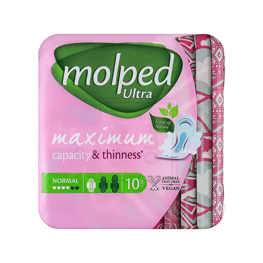 Гігієнічні прокладки Molped Ultra Normal Deo Floral 4 краплі 10 шт. (8690536838547)