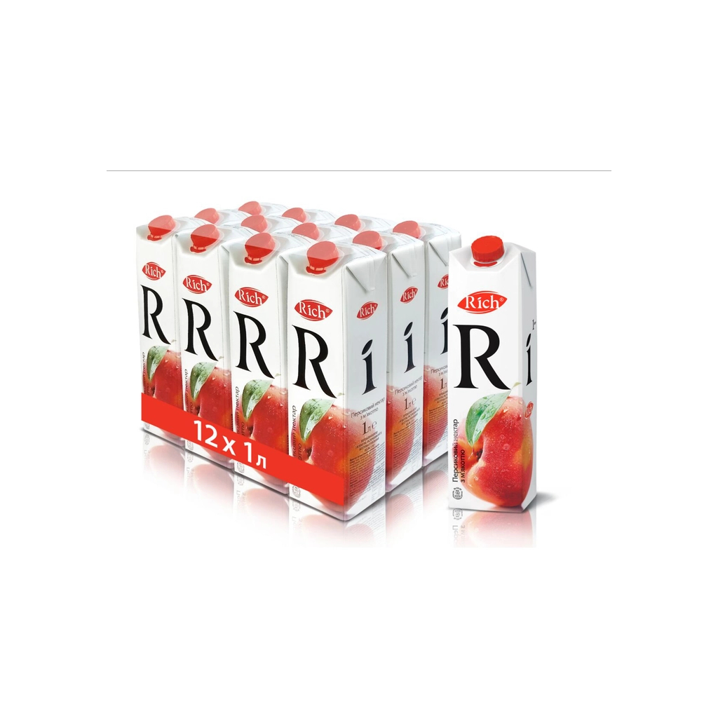 Сік Rich Персиковий нектар з м'якоттю 1 л (4820039352705)