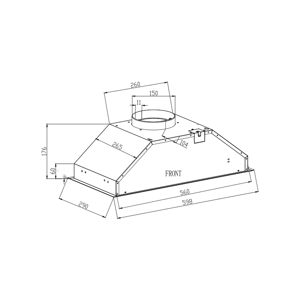 Витяжка кухонна Interline SMART S WH A/60/T